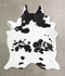 Black and White XX-Large Brazilian Cowhide Rug 8'6