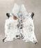 Salt and Pepper Brown XX-Large Brazilian Cowhide Rug 7'7