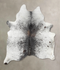 Salt and Pepper Black X-Large Brazilian Cowhide Rug 7'7