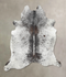 Salt and Pepper Black X-Large Brazilian Cowhide Rug 7'3