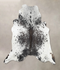 Salt and Pepper Black X-Large Brazilian Cowhide Rug 7'3
