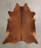 Solid Brown XX-Large Brazilian Cowhide Rug 7'10
