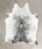 Salt and Pepper Black Large Brazilian Cowhide Rug 6'11