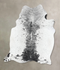 Salt and Pepper Black Large Brazilian Cowhide Rug 6'6