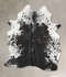 Salt and Pepper Black Large Brazilian Cowhide Rug 7'3