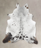 Salt and Pepper Black X-Large Brazilian Cowhide Rug 7'0