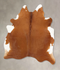 Brown and White Regular X-Large Brazilian Cowhide Rug 7'3