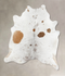 Salt and Pepper Brown X-Large Brazilian Cowhide Rug 6'11