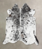 Salt and Pepper Black Large Brazilian Cowhide Rug 5'11