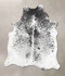 Salt and Pepper Black X-Large Brazilian Cowhide Rug 7'3