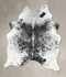 Salt and Pepper Black Large Brazilian Cowhide Rug 6'7