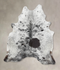Salt and Pepper Black X-Large Brazilian Cowhide Rug 7'3