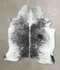 Salt and Pepper Black Large Brazilian Cowhide Rug 6'9