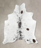 Salt and Pepper Black X-Large Brazilian Cowhide Rug 7'0