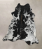 Salt and Pepper Black X-Large Brazilian Cowhide Rug 6'11