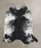 Salt and Pepper Black X-Large Brazilian Cowhide Rug 6'7