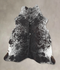 Salt and Pepper Black X-Large Brazilian Cowhide Rug 7'1