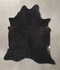 Solid Black X-Large Brazilian Cowhide Rug 7'5