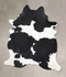Black and White XX-Large Brazilian Cowhide Rug 8'7