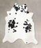 Black and White XX-Large Brazilian Cowhide Rug 8'1
