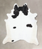 Black and White XX-Large Brazilian Cowhide Rug 9'3