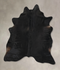 Solid Black X-Large Brazilian Cowhide Rug 7'5