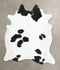 Black and White X-Large Brazilian Cowhide Rug 7'7