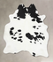 Black and White X-Large Brazilian Cowhide Rug 7'11