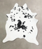 Black and White XX-Large Brazilian Cowhide Rug 8'6
