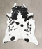 Black and White XX-Large Brazilian Cowhide Rug 7'9