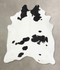 Black and White XX-Large Brazilian Cowhide Rug 8'5