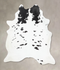 Black and White XX-Large Brazilian Cowhide Rug 8'3