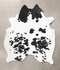 Black and White XX-Large Brazilian Cowhide Rug 8'2