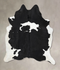 Black and White XX-Large Brazilian Cowhide Rug 8'5