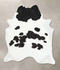 Black and White XX-Large Brazilian Cowhide Rug 8'7
