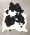 Black and White XX-Large Brazilian Cowhide Rug 8'1