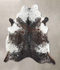 Salt and Pepper Brown X-Large Brazilian Cowhide Rug 7'4