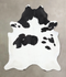 Black and White XX-Large Brazilian Cowhide Rug 8'4