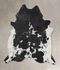 Black and White XX-Large Brazilian Cowhide Rug 9'0