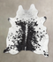 Salt and Pepper Black X-Large Brazilian Cowhide Rug 8'1