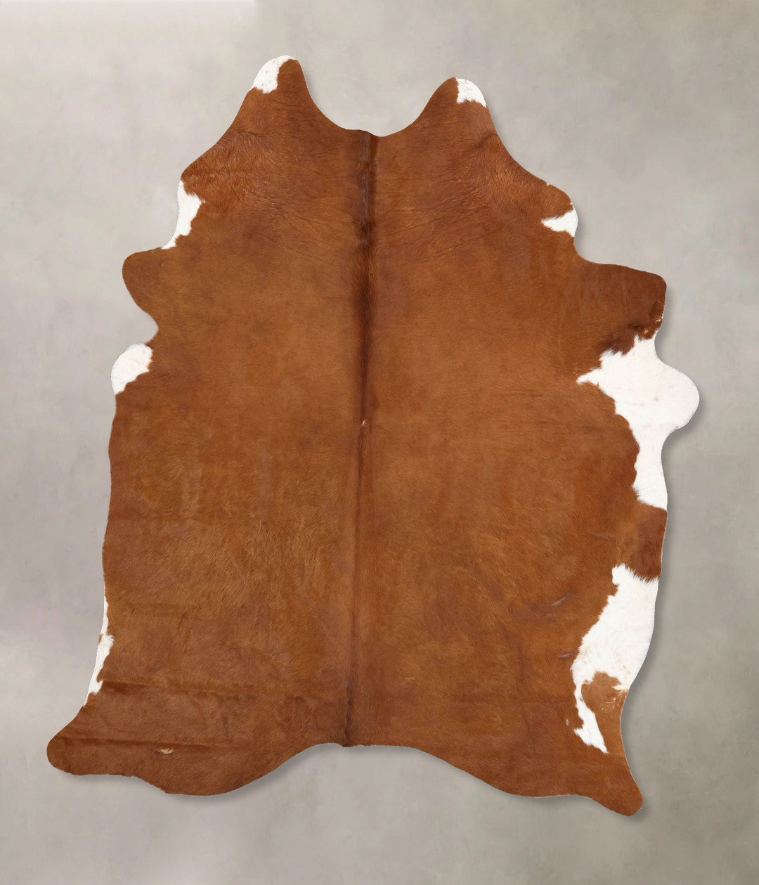 Brown and White Regular X-Large Brazilian Cowhide Rug 7'8"H x 6'3"W #B