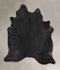 Solid Black X-Large Brazilian Cowhide Rug 7'7