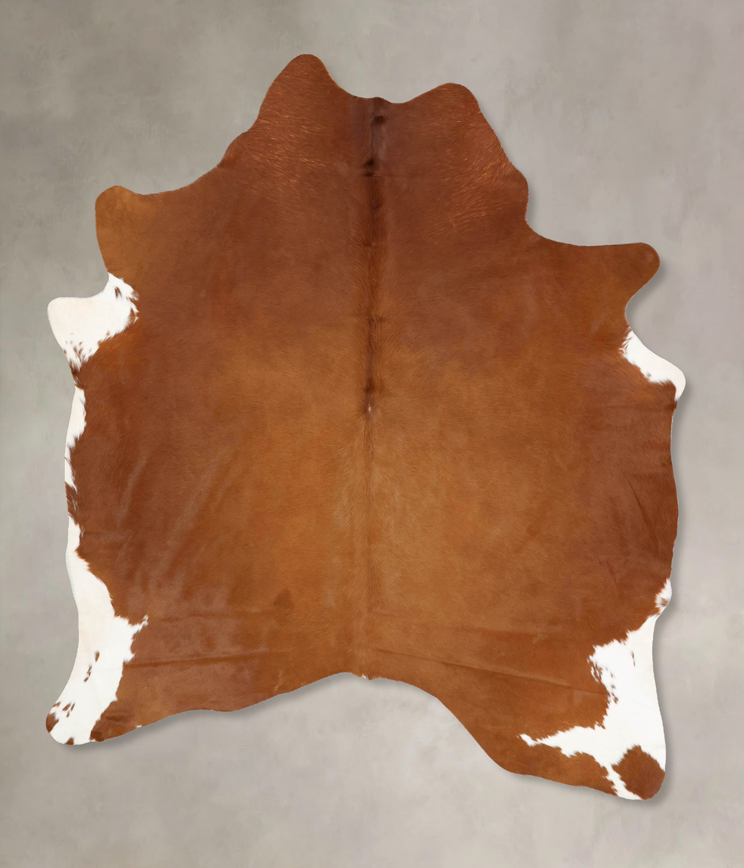 Brown and White Regular X-Large Brazilian Cowhide Rug 7'5"H x 6'1"W #B