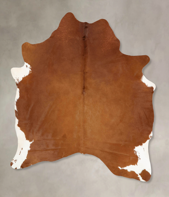 Brown and White Regular X-Large Brazilian Cowhide Rug 7'5"H x 6'1"W #B14122 by Hudson Hides