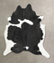 Black and White XX-Large Brazilian Cowhide Rug 8'8