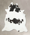 Black and White XX-Large Brazilian Cowhide Rug 8'5