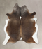 Chocolate and White XX-Large Brazilian Cowhide Rug 8'3