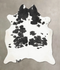 Black and White XX-Large Brazilian Cowhide Rug 8'11