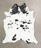 Black and White XX-Large Brazilian Cowhide Rug 8'5