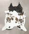 Chocolate and White XX-Large Brazilian Cowhide Rug 8'6